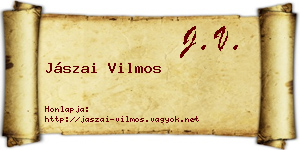 Jászai Vilmos névjegykártya